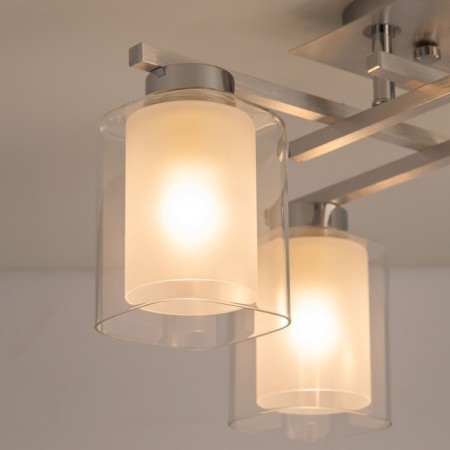Ceiling Citilux Cutilux CL111140, 42.5x42.5x24.5 cm, 4x75W, E27, Gray color-4