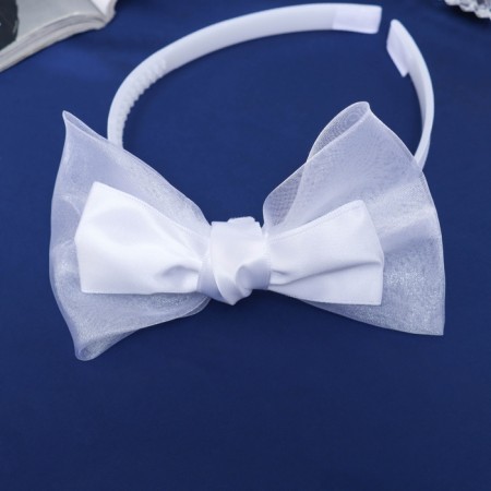 Hair cap "Schoolgirl" Bant Classic, 11x1 cm, white-2