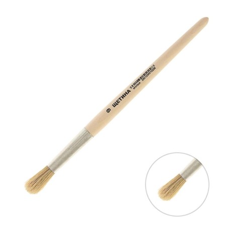 Round brush No. 9 (clip diameter 9 mm; hair length 28 mm), wooden handle, calligrata-3