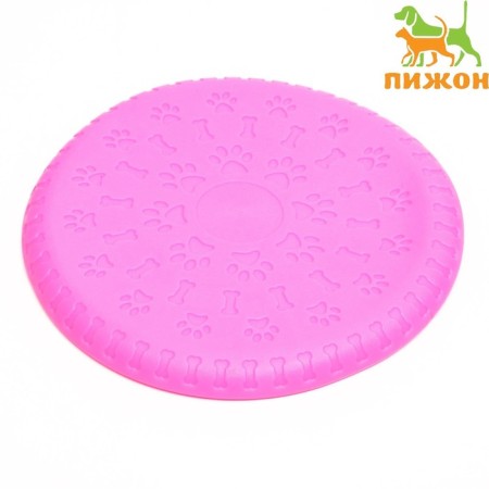 Frisby "Bones and Paws", 18.6 cm, thermoplastic rubber, pink