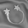 Picking for curtains "Star", D = 4.5 cm, silver color