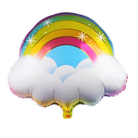 Foil ball 22 "Rainbow in the clouds"