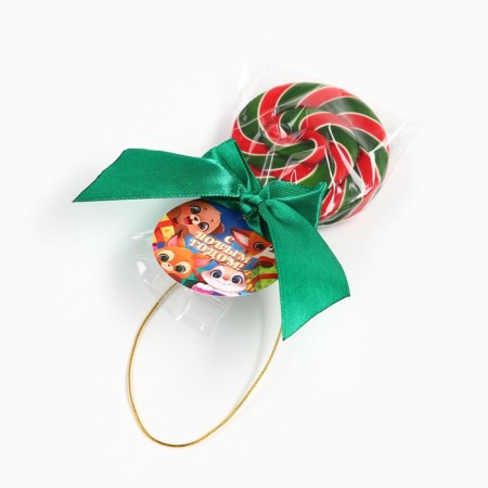 Lollipop Toy Disk "Happy New Year" Taste Cherry 30 g-2
