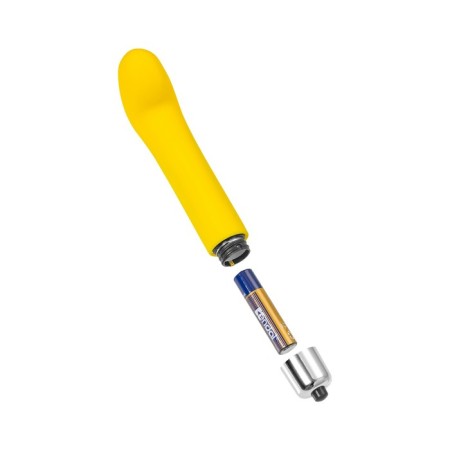 Stimulator of the goromantica awe, 12 cm, silicone, yellow color-7