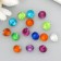 Buttons plastic for creativity 2 punctures "ball of rhinestones" set 15 pcs Mix d = 1.2 cm
