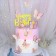 Set for decorating the cake "Butterflies" 10 pcs., Pink color