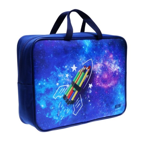 Folder with handles textile A4, 350 x 270 x 100 mm, calligrata top "rocket"-2