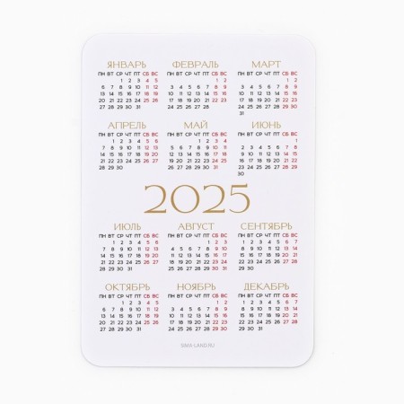 Calendar 2025 Pocket "New Year: Magic Moments", 7 x 10 cm, New Year's series-2