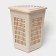 Corner underwear basket with a lid, 45 l, 37 × 50 × 56 cm, ivory color