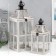 Climbing tree "Lantern - Veranda" White aged set 2 pcs 35x15x15, 53x20x20 cm