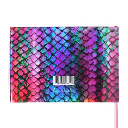The weekly dated 2025, Escalada "Snake", 180 x 127 mm, soft cover, PVC, 64 sheets, pancake embossing, block 70, raspberry-16