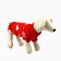 Clothing for dogs. Knitted sweater with "New Year" ornament, red, size XL
