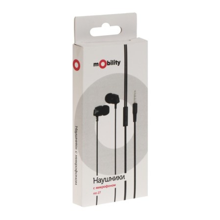 Mobility MT-27 headphones, vacuum, microphone, 3.5 mm, 1 m, black-4