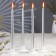 A set of antique candles, 2.2x 30 cm, 4 pieces, silver metallic