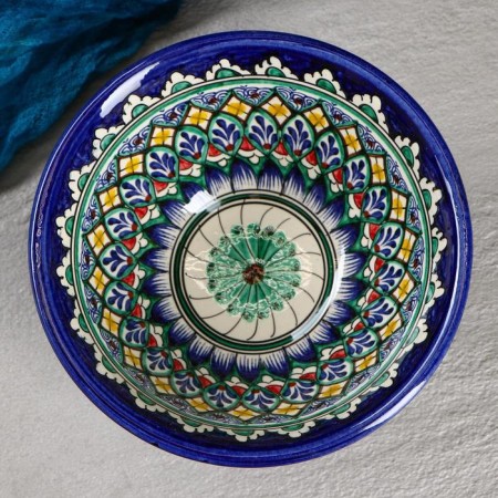 Rishtan ceramics "Patterns", 18 cm, big, mix-5