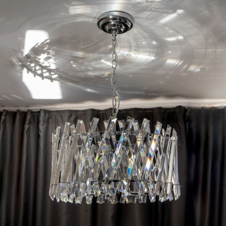 Suspended Citilux “Ingvar” CL334261, 47.5x47.5x110 cm, 6x60W, e14, gray color.-8