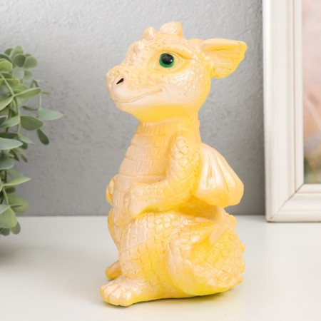 Piggy bank "Dragon" 18x10x10 cm, yellow-4