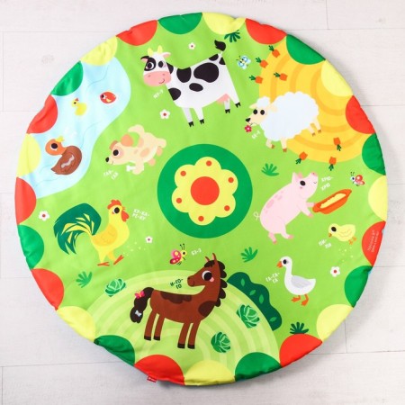 Developing rug with arcs "Home animals", 85x85 cm, crush me-1