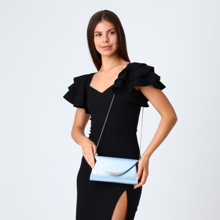 Women's bag on magnet, blue color-5