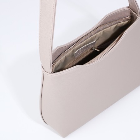 Female bag Textura, tout, medium size, beige color-4