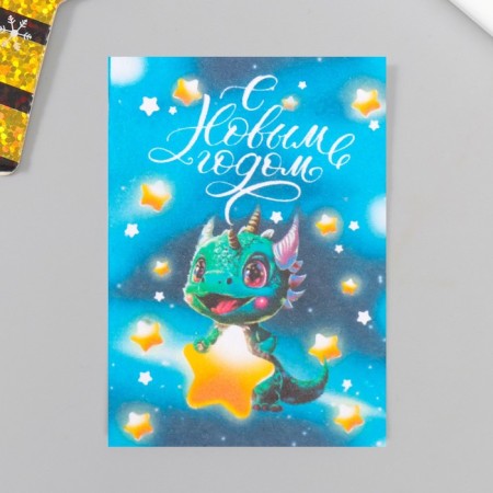 Greel with seeds grow "Happy New Year" 5*7cm