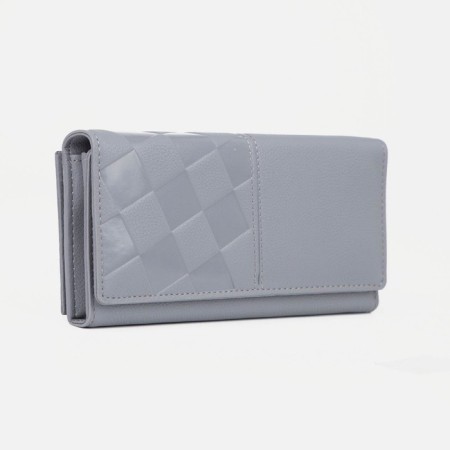 Women's wallet on magnets, gray color