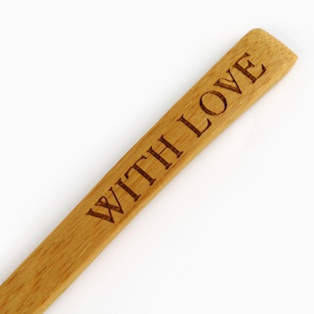 Bamboo spoon "With Love", 3 x 16 cm.-4