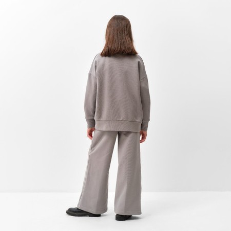 Костюм для девочки (кардиган, брюки) MINAKU цвет серый, рост 152 см-2