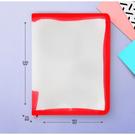 Plastic folder A5, 240 x 185 x 25 mm, lightning around, "Office"-1