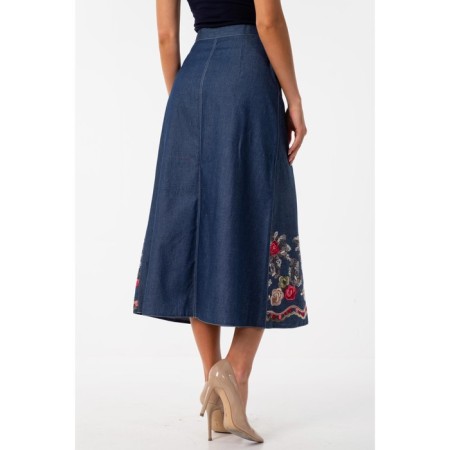 Women's skirt, size 42, blue color-3