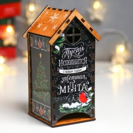 New Year's tea house "Let the cherished dream come true" 20x10.5x9.5 cm