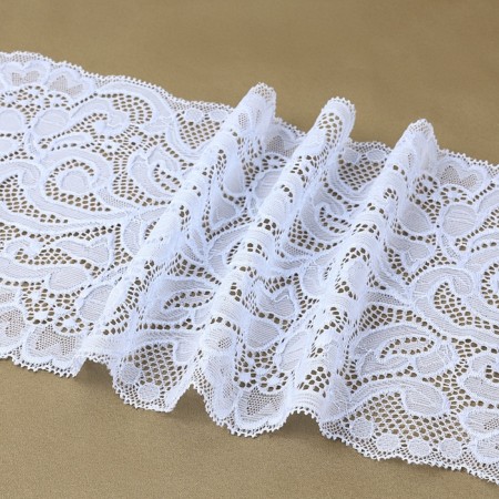 Lace elastic fabric, 175 mm × 2.7 ± 0.5 m, color of sky blue-1