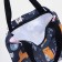 Set of a youth backpack from textiles, a shoper bag, blue color