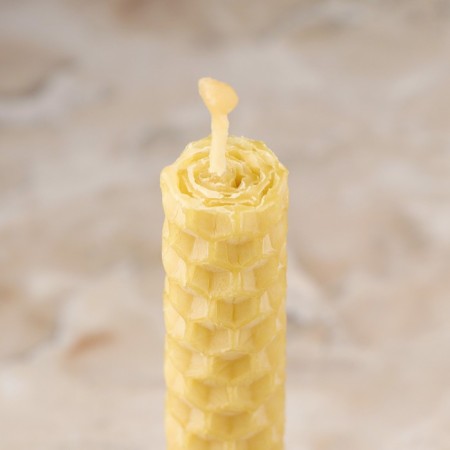Set of candles from wax "Strengthening willpower", 3 pcs, 8x1.7 cm, 45 minutes, yellow-2