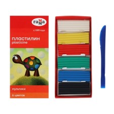 Plasticine 6 colors 120 g, 