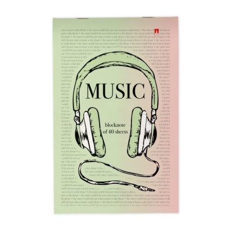Notepad A5, 40 sheets on the Soundmania paper clip, cardboard cover, 55g/m2 block, mix-2