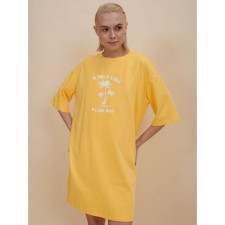 Female dress, size s, yellow color