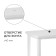 Square table, 80x80x74 cm, white color