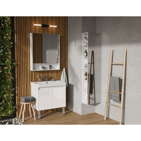 Tumbling under the Aquaton Skandon Doors, 70 cm, white gloss color, white matte-7
