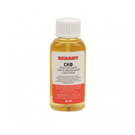 Flux for soldering Rexant, alcohol-canyphone, 30 ml, with a brush