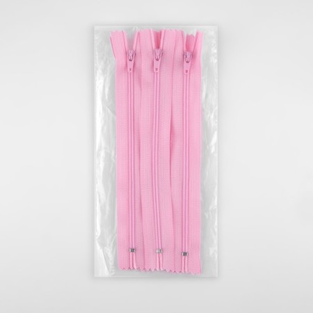 Lightning "Spiral", No. 3, non -proceeding, castle machine, 18 cm, pink color-2