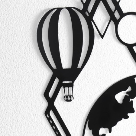 Panel Interior Metal "Journey on the balloon" 18x40 cm-2