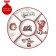 Menzhitsa 5 cells “Happy New Year”, D = 25.5 cm, white color