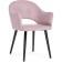 Stol on a metal frame Apr Metal/velor, black/pink 57x57x81 cm