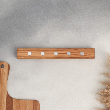 Holder for knives magnetic ADELICA, 30 cm, 5 knives, oak