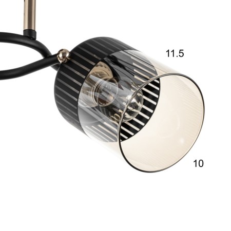 Galion chandelier 2he27 40W black and gold 48x26 cm-5