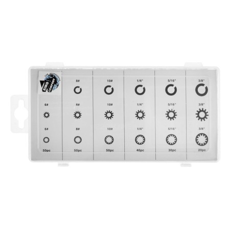A set of washers, 18 types: grover, gear, stop, multilated, 720 pcs-1