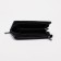 Male purse with zipper, department for bills, for maps, for coins, black color
