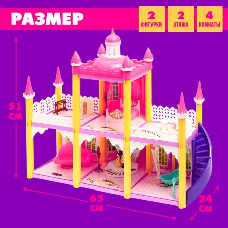 House for dolls "Fairytale Castle" with furniture, figures and accessories-1