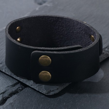 Bracelet-cooker "Kolovrat" the sun, black color with black gold, 23 cm-1
